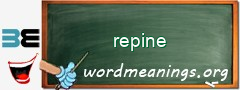 WordMeaning blackboard for repine